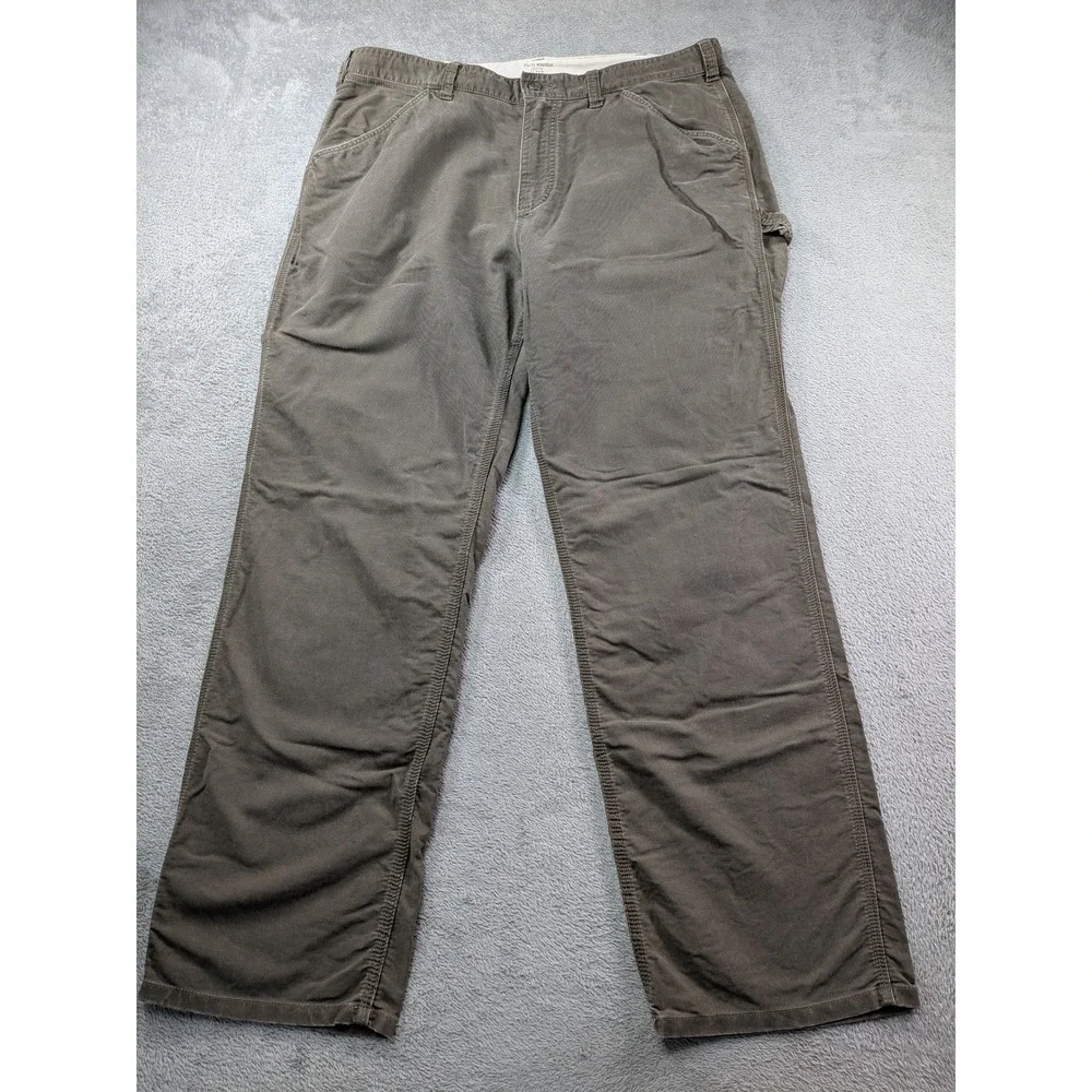 J.Crew Quality Workwear Carpenter Pants Mens 38x32 Green Cotton Utility 820